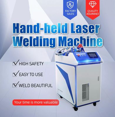 500W 1080NM হ্যান্ডহেল্ড লেজার ওয়েল্ডিং মেশিন CW ওয়াটার কুলিং