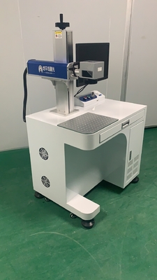 ঘূর্ণমান 0.5ms 20W 30W ফাইবার লেজার মার্কিং মেশিন EZCAD নিয়ন্ত্রণ